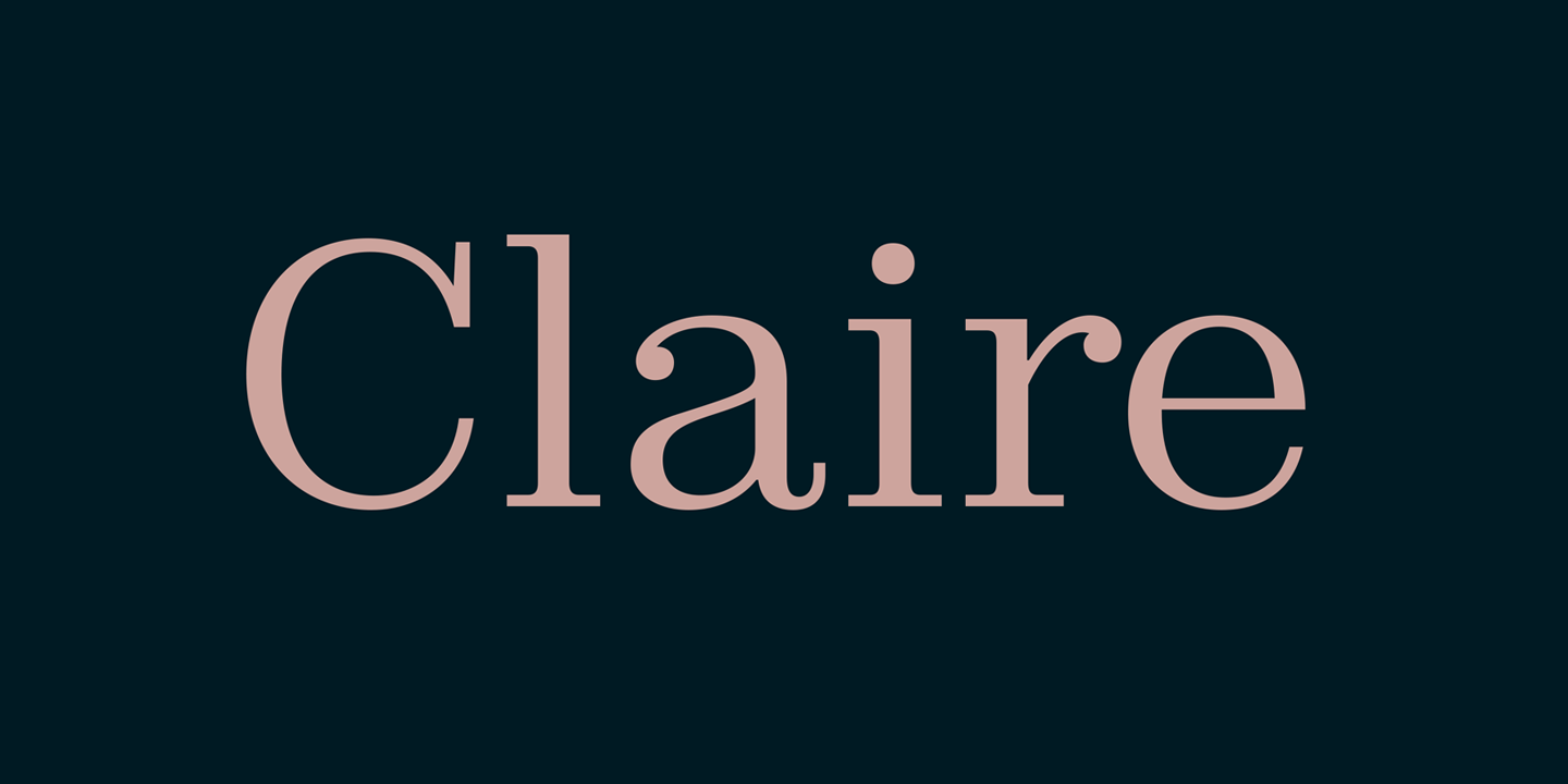 Пример шрифта Claire #1